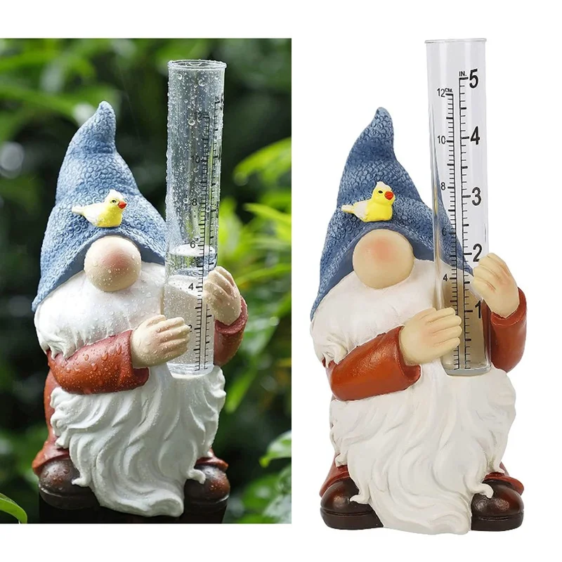 Charming Garden Decor Durable Resin Gnome Rain Gauges Resin Gnome Garden Statue with a Plastic Rain Gauge Hand Painted Decor
Charming Garden Decor Durable Resin Gnome Rain Gauges Resin Gnome Garden Statue with a Plastic Rain Gauge Hand Painted Decor