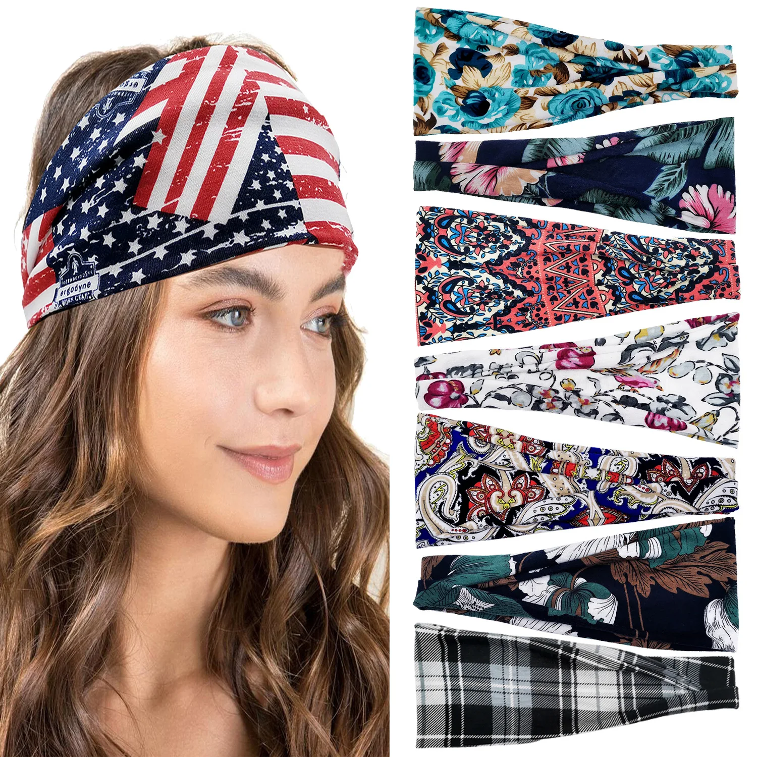 Hair Bands New Women Fashion Bohemian Print Bandana Hair Accessories Women Wide Cotton Stretch Headbands Sports Run Bandage
Hair Bands New Women Fashion Bohemian Print Bandana Hair Accessories Women Wide Cotton Stretch Headbands Sports Run Bandage