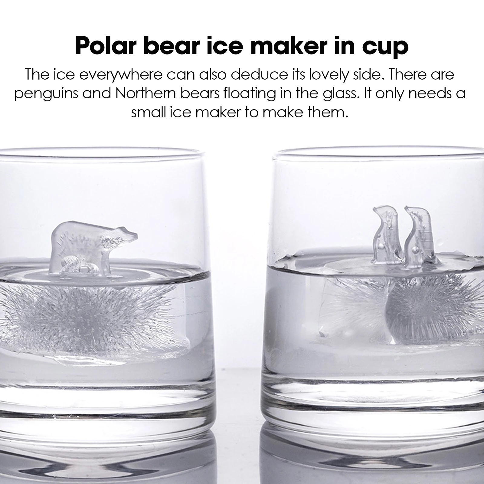 Polar Bear And Penguin Shape Ice Cube Molds Animals Novelty Design Polar Ice Molds For Drink Silicone Ice Cube Trays With Cover
Polar Bear And Penguin Shape Ice Cube Molds Animals Novelty Design Polar Ice Molds For Drink Silicone Ice Cube Trays With Cover