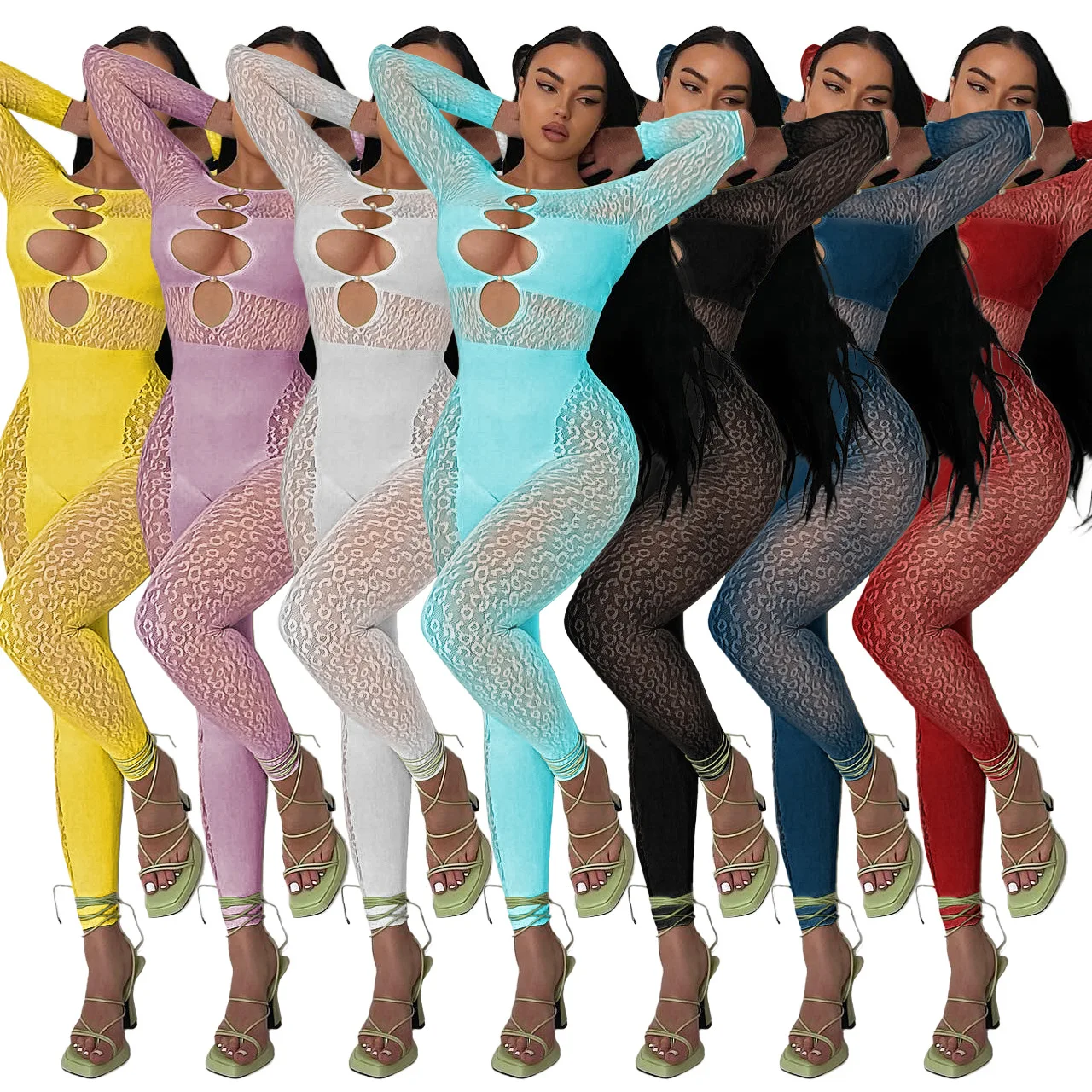 Jumpsuit Women Female Catsuit Lace Long Sleeve Bodysuit Ribbed Fall Outfits Streetwear y2k See Through Outfits For Women
Jumpsuit Women Female Catsuit Lace Long Sleeve Bodysuit Ribbed Fall Outfits Streetwear y2k See Through Outfits For Women