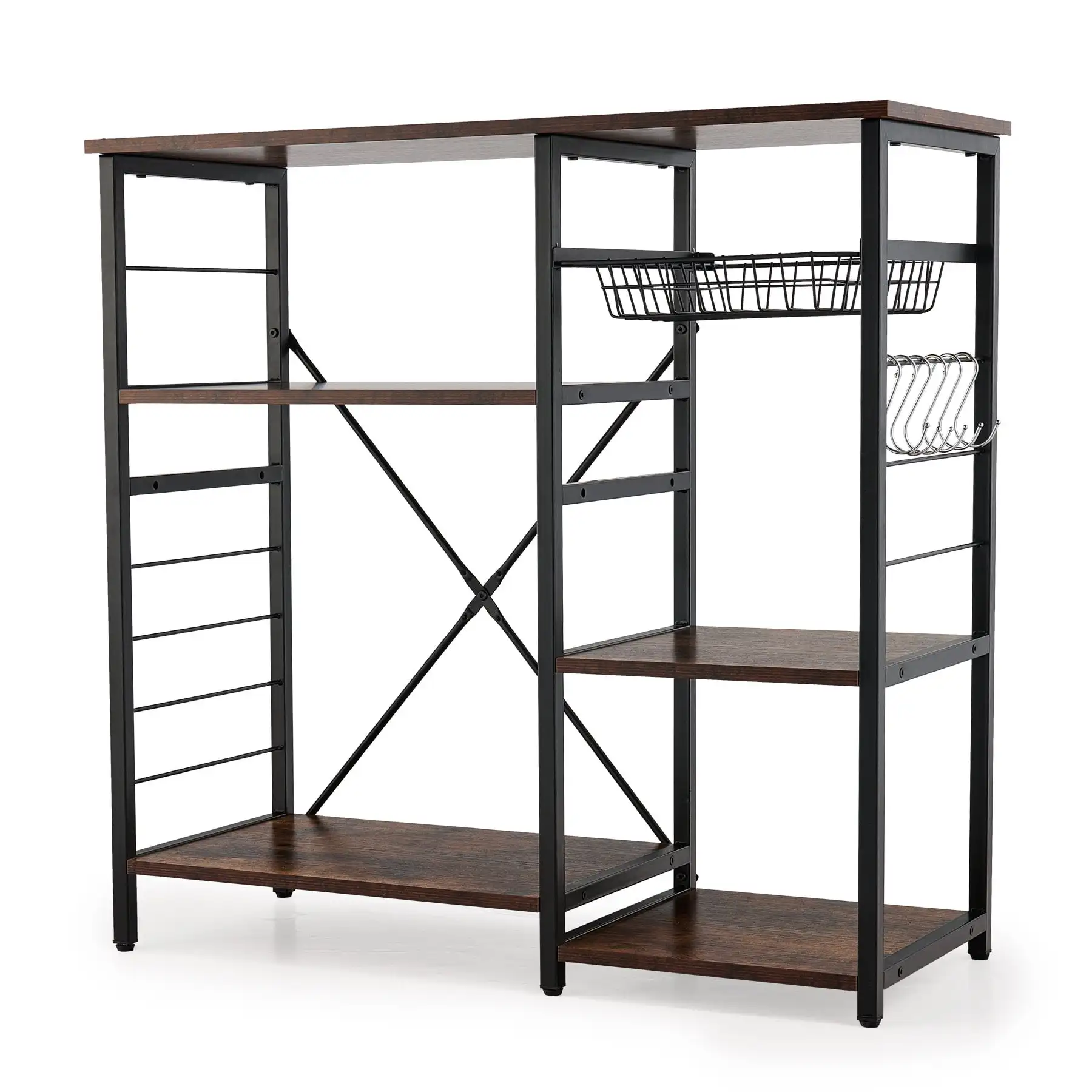Bestco Baker’s Rack for Home Kitchen Appliances Shelf Organizer w Storage Basket Hooks
Bestco Baker’s Rack for Home Kitchen Appliances Shelf Organizer w Storage Basket Hooks