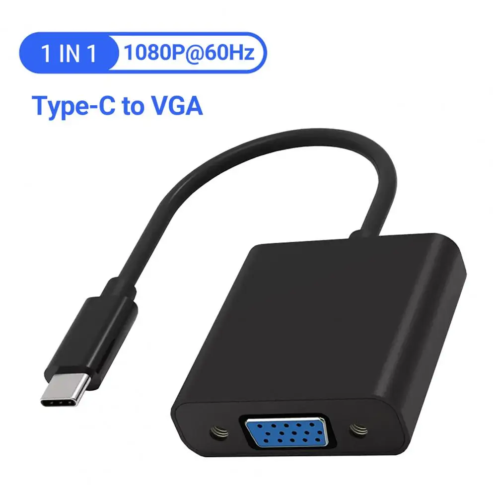 

VGA Adapter Professional High Resolution 1080P@60Hz Type-C to VGA Adapter Converter Cable for MacBook Pro 2018/2017