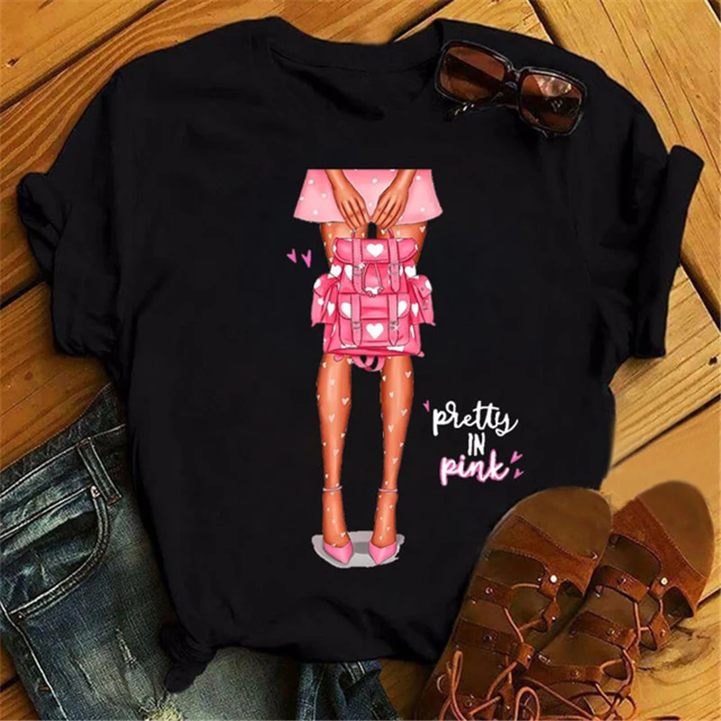 Ladies O-neck Black Tops Tee Girls Graphic Printed Women's Short Sleeve Top Summer Harajuku Women's Casual Fashion T-shirt
Ladies O-neck Black Tops Tee Girls Graphic Printed Women's Short Sleeve Top Summer Harajuku Women's Casual Fashion T-shirt