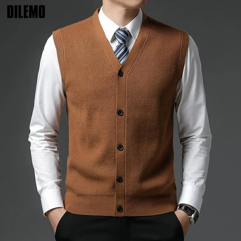 Level 4 Super Anti-pillin Top rade Pleuce New Winter V Neck Woolen Fasion Brand Knit Cardian Casual Sweater Vest Sleeveless
Level 4 Super Anti-pillin Top rade Pleuce New Winter V Neck Woolen Fasion Brand Knit Cardian Casual Sweater Vest Sleeveless