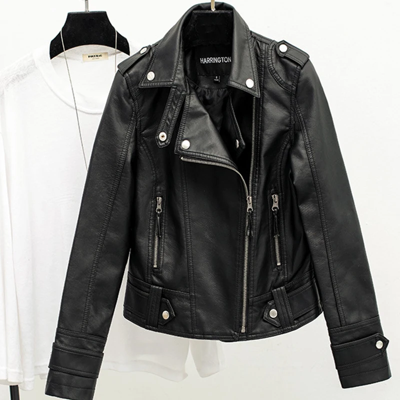 Female Spring Leather Jacket Short Pu Biker Clothing Jacket Slim Lapel New Autumn
Female Spring Leather Jacket Short Pu Biker Clothing Jacket Slim Lapel New Autumn