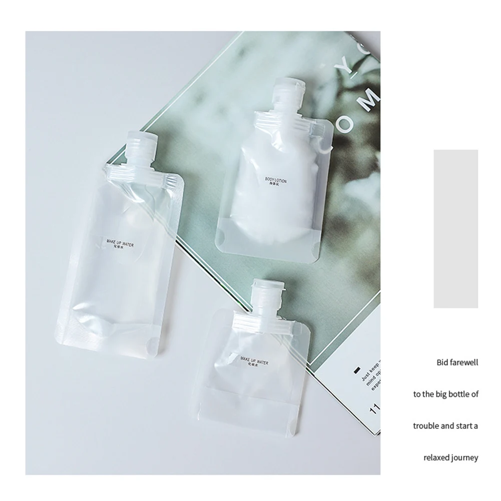 5Pcs Fluid Makeup Packing Bag PET Travel Portable White Transparent Liquid Sub-Packaging Bag Label 30/50/100ml
5Pcs Fluid Makeup Packing Bag PET Travel Portable White Transparent Liquid Sub-Packaging Bag Label 30/50/100ml