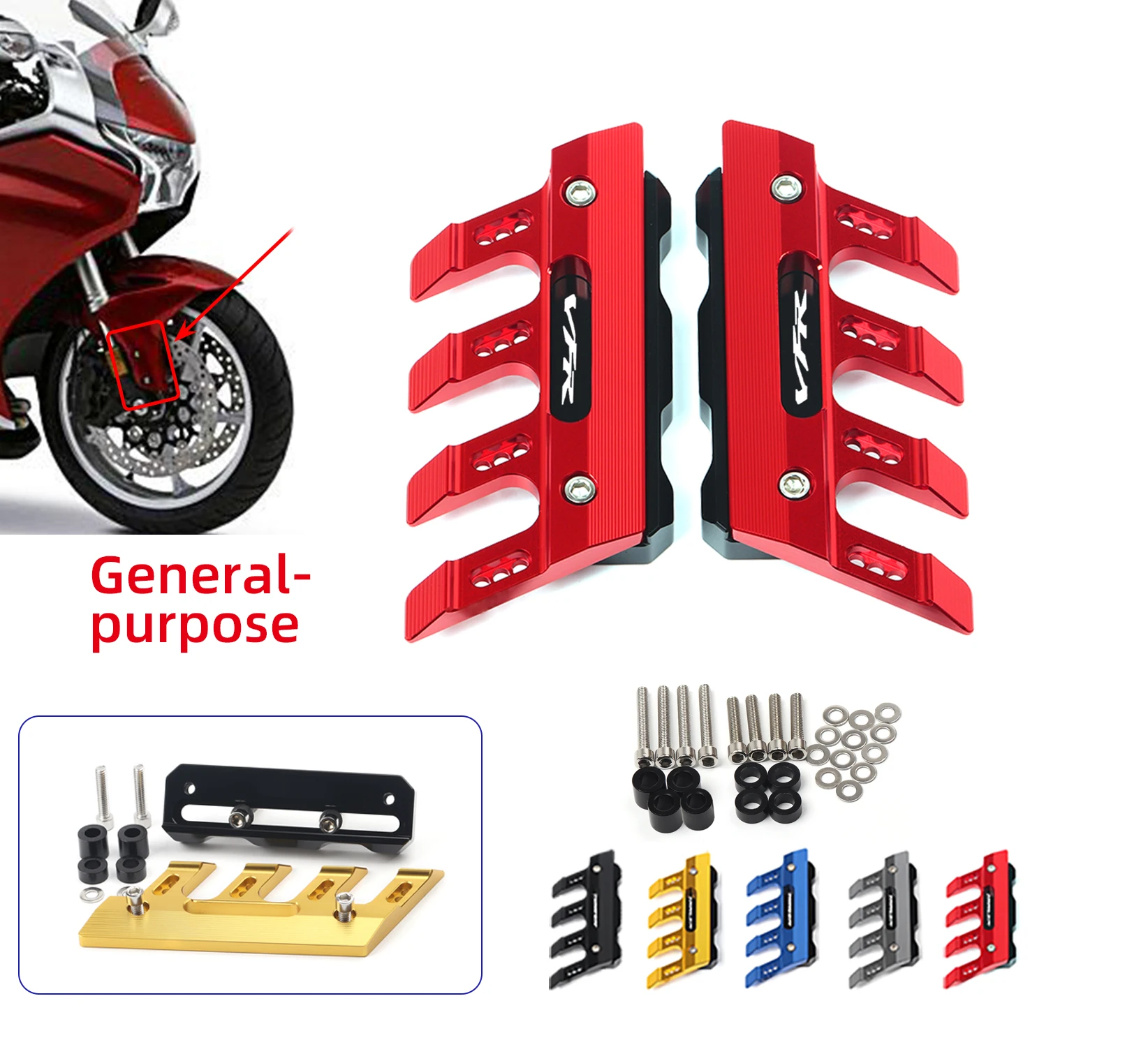 For HONDA VFR1200 VFR1200F Motorcycle Mudguard Front Fork Protector Guard Block Front Fender Anti-fall Slider Accessories
For HONDA VFR1200 VFR1200F Motorcycle Mudguard Front Fork Protector Guard Block Front Fender Anti-fall Slider Accessories