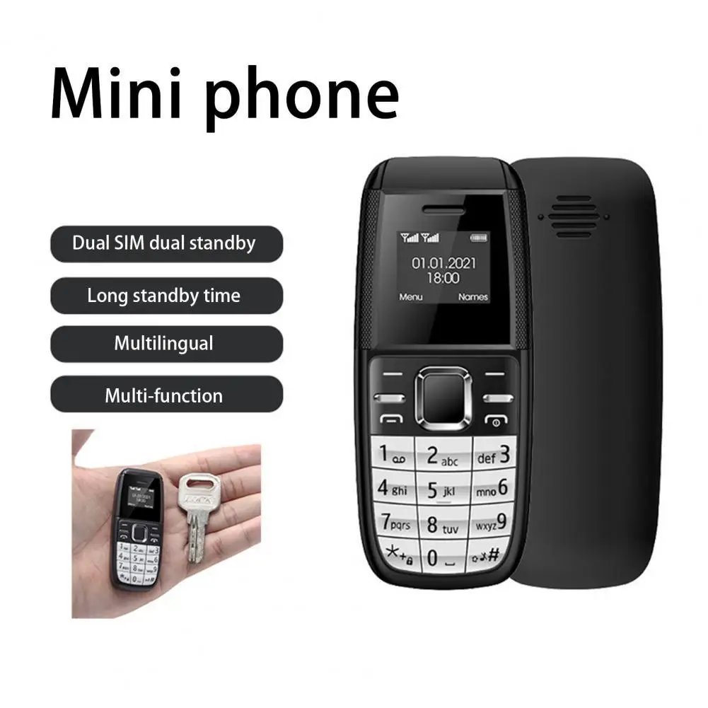BM200 Mini Phone 0.66-Inch Screen MT6261D Gsm Quad Band Pocket Mobile Phone With Keypad Dual Sim For Elderly
BM200 Mini Phone 0.66-Inch Screen MT6261D Gsm Quad Band Pocket Mobile Phone With Keypad Dual Sim For Elderly