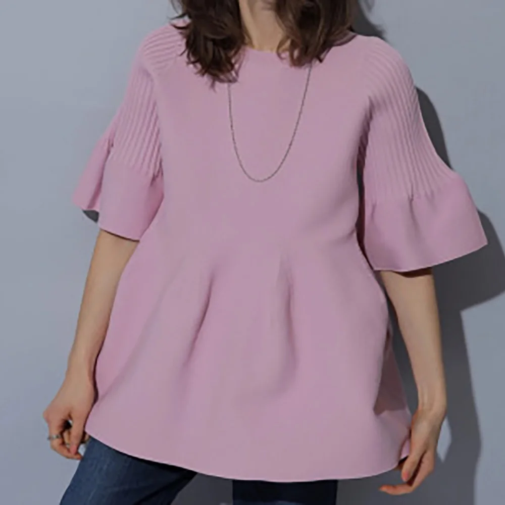Fashion Thin Daily Commuting Casual Cute Formal Elegant Tops Summer Women Solid Color Blouse Short Sleeve O-Neck Work Shirt
Fashion Thin Daily Commuting Casual Cute Formal Elegant Tops Summer Women Solid Color Blouse Short Sleeve O-Neck Work Shirt