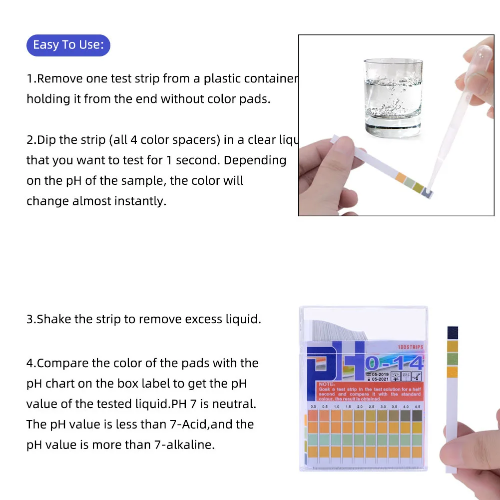 Acidity Test Strips Strips Test Paper Control Card PH Value Test Range 0-14 (0.5) Testing Strips Water PH Test Strips
Acidity Test Strips Strips Test Paper Control Card PH Value Test Range 0-14 (0.5) Testing Strips Water PH Test Strips