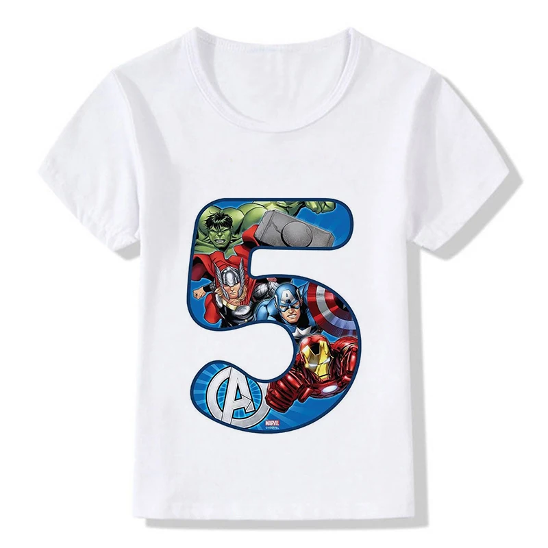 Новинка детская одежда Disney футболка для маленьких мальчиков на день рождения 1-9