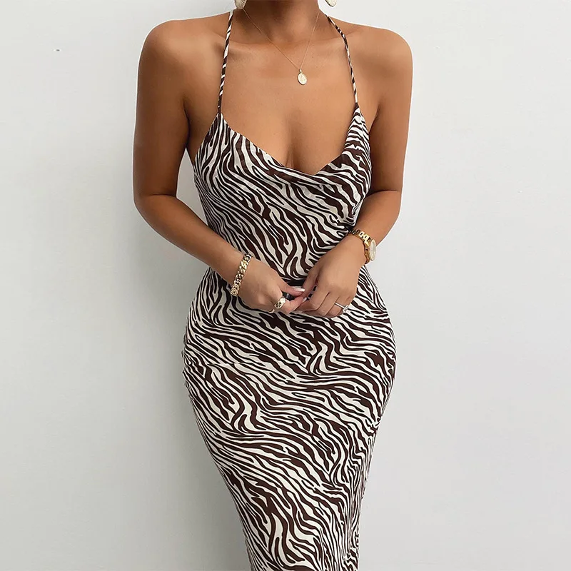 2022 Spring And Summer Explosive New Fashion Hot Style Halter Backless Zebra Print Dress Wholesale Women'S Trade
2022 Spring And Summer Explosive New Fashion Hot Style Halter Backless Zebra Print Dress Wholesale Women'S Trade