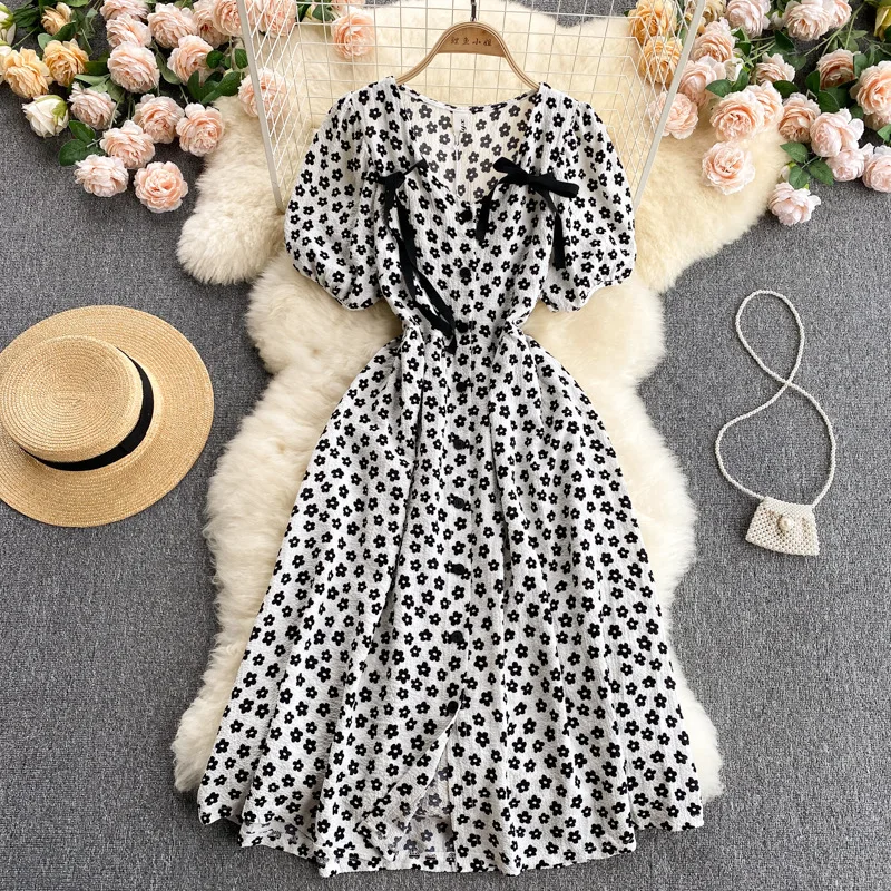 French Bow Floral Dresses V-neck Women's Summer New Skirts Women Dress Women Clothing Maxi Dresses for Women
French Bow Floral Dresses V-neck Women's Summer New Skirts Women Dress Women Clothing Maxi Dresses for Women