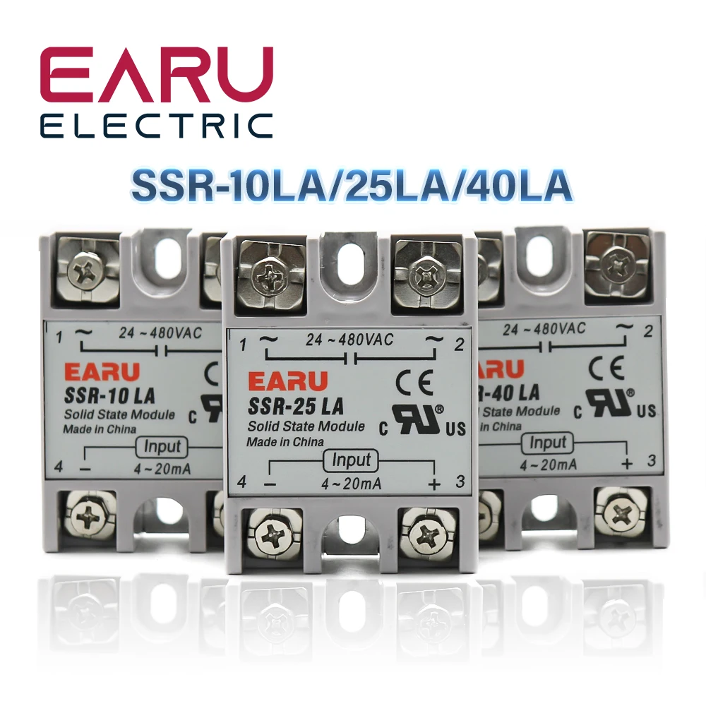 SSR-10LA SSR-25LA SSR-40LA SSR Solid State Relay Current Type Regulator Voltage Regulator AC24-480V Output 4-20mA Module Input
SSR-10LA SSR-25LA SSR-40LA SSR Solid State Relay Current Type Regulator Voltage Regulator AC24-480V Output 4-20mA Module Input