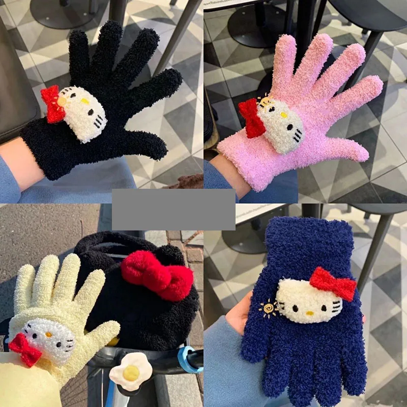 Kawaii Sanrio Gloves Cute Hellokittys Cartoon Animation Winter Thickened Thermal Coral Plush Gloves Plush Toys for Girls Gift
Kawaii Sanrio Gloves Cute Hellokittys Cartoon Animation Winter Thickened Thermal Coral Plush Gloves Plush Toys for Girls Gift
