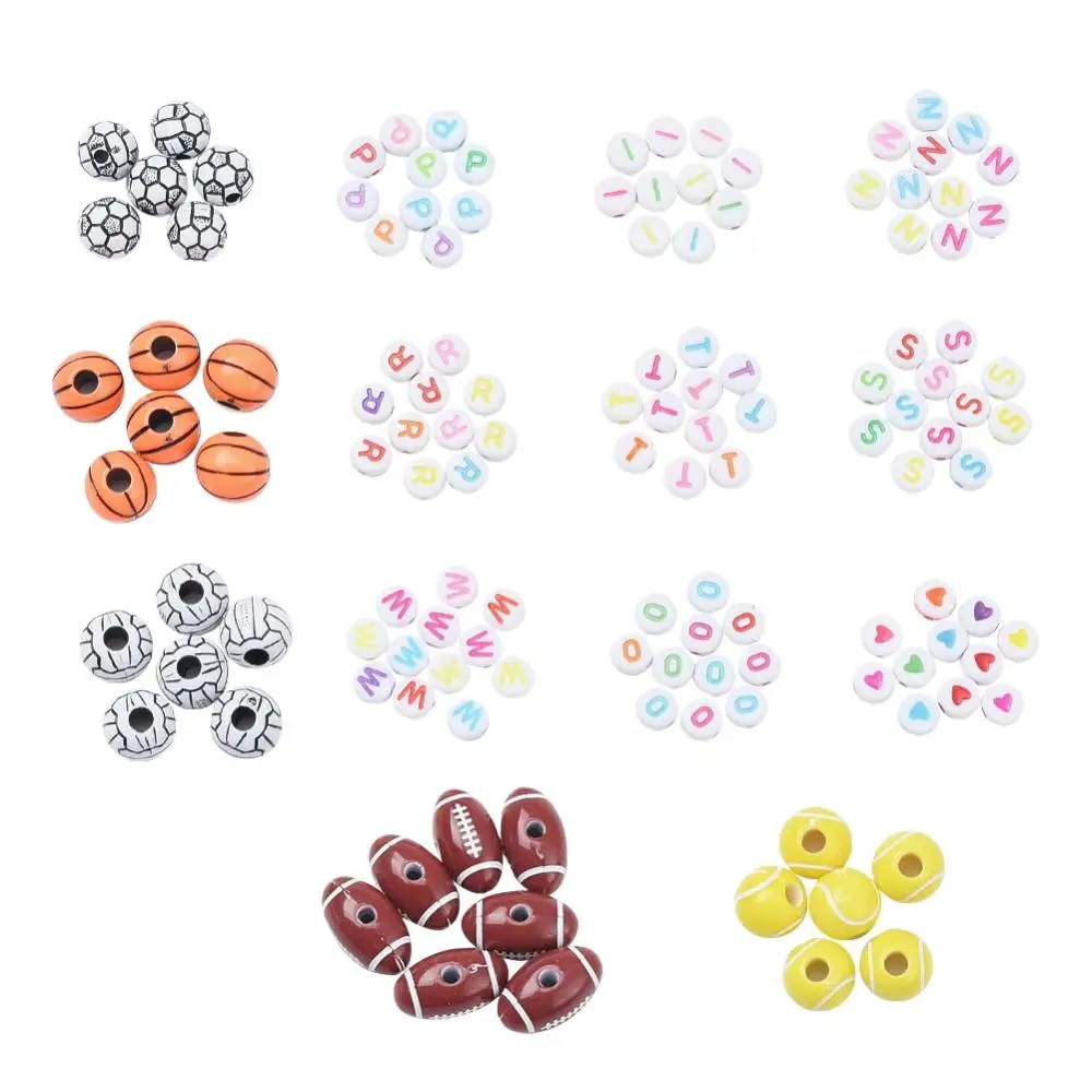 600pcs Acrylic Beads Set Basketball Football Craft Style Acrylic Beads Flat Round Opaque Horizontal Hole Letter Acrylic Beads
600pcs Acrylic Beads Set Basketball Football Craft Style Acrylic Beads Flat Round Opaque Horizontal Hole Letter Acrylic Beads