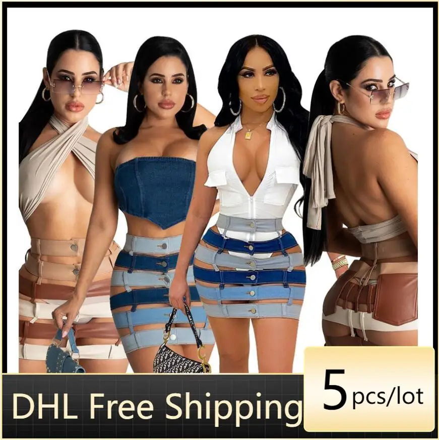Summer Women's Skirt Bulk Wholesale Mini Skirts Woman 2023 Patchwork Sexy Leather Denim Sense of Fashion Design Skirt 7214
Summer Women's Skirt Bulk Wholesale Mini Skirts Woman 2023 Patchwork Sexy Leather Denim Sense of Fashion Design Skirt 7214
