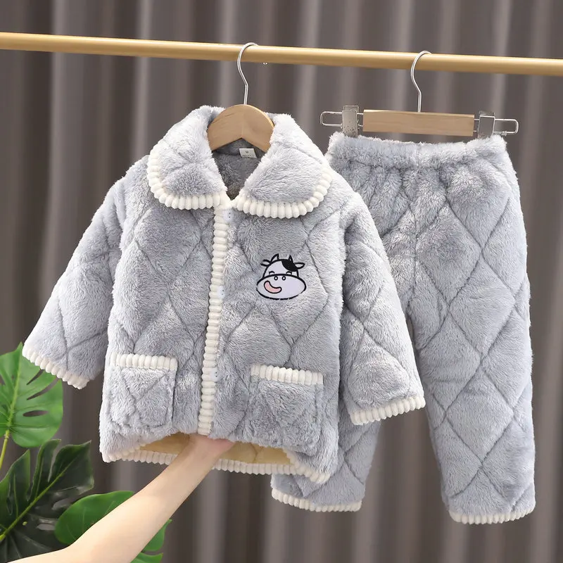 Autumn Winter Frozen Children's Flannel Pajamas Baby Thicken And Warm Underwear Kids Boys Sleep Clothes Sets Girls Robe
Autumn Winter Frozen Children's Flannel Pajamas Baby Thicken And Warm Underwear Kids Boys Sleep Clothes Sets Girls Robe