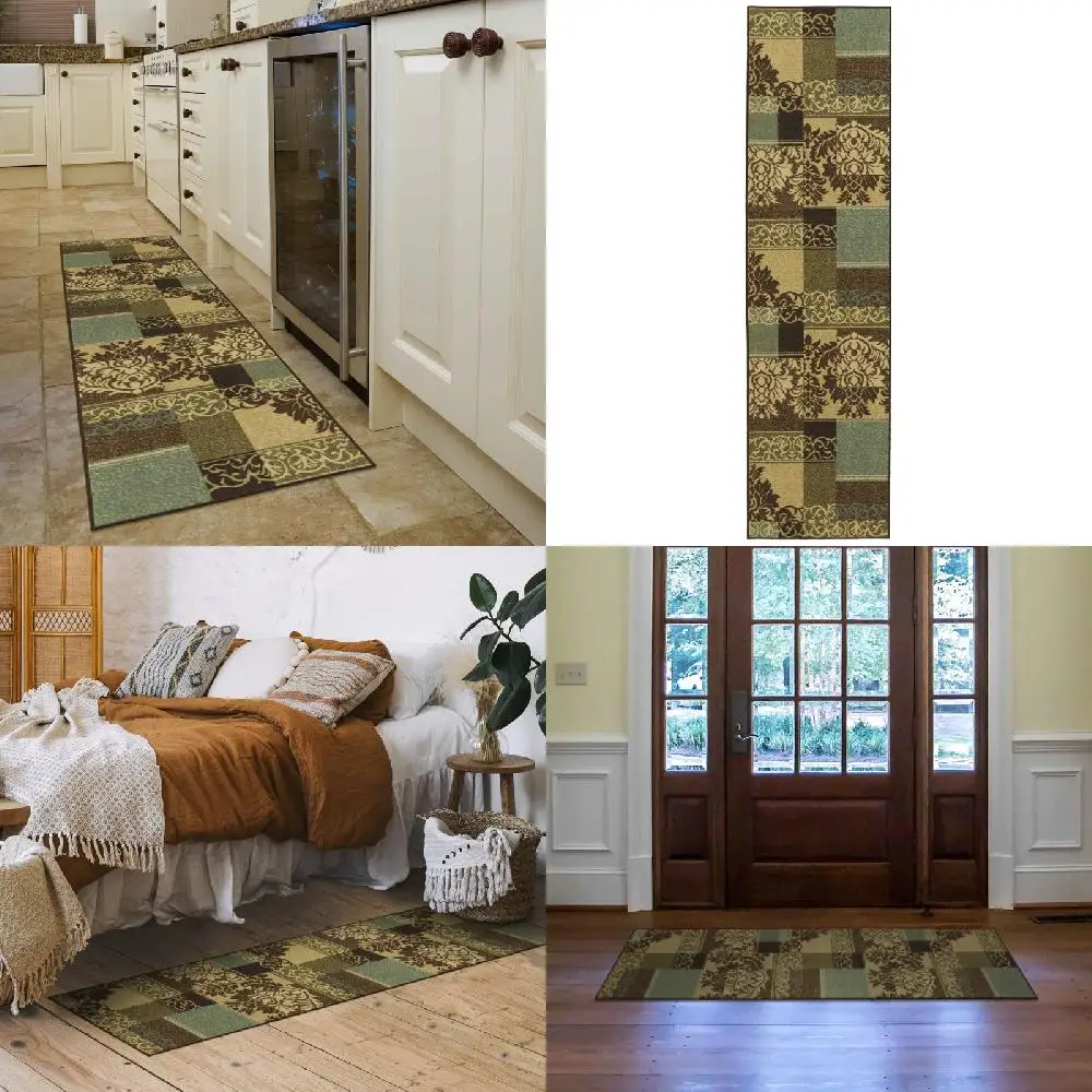 Luxurious Brown and Green Rubberback 2x5 Feet Damask Indoor Runner Rug - Perfect for Enhancing Your Home Decor
Luxurious Brown and Green Rubberback 2x5 Feet Damask Indoor Runner Rug - Perfect for Enhancing Your Home Decor