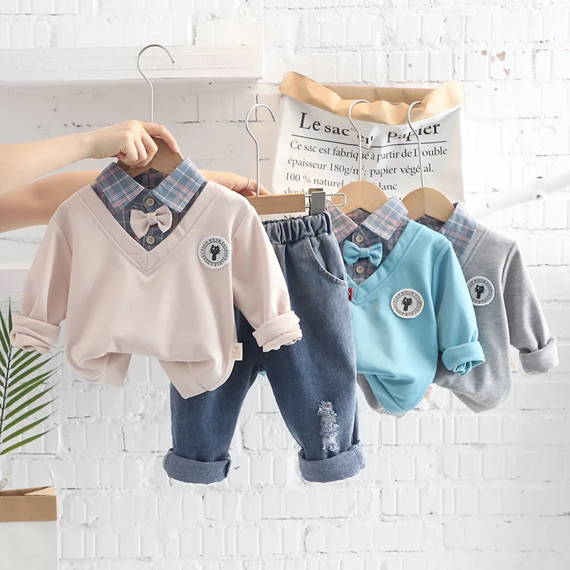 2022 Autumn New Toddler Boys Clothes Set For 1-5 Years Kids Clothing Boys Suit Casual Bow Tie Sweaters + Jeans Two-piece Outfits
2022 Autumn New Toddler Boys Clothes Set For 1-5 Years Kids Clothing Boys Suit Casual Bow Tie Sweaters + Jeans Two-piece Outfits