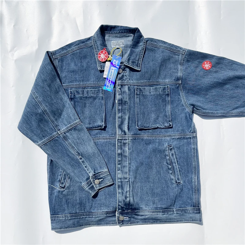 Washed Blue CAVEMPT C.E Jeans Jacket Men Women Korea hip-hop Heavy Fabric Cav Empt Denim Jackets Coat
Washed Blue CAVEMPT C.E Jeans Jacket Men Women Korea hip-hop Heavy Fabric Cav Empt Denim Jackets Coat