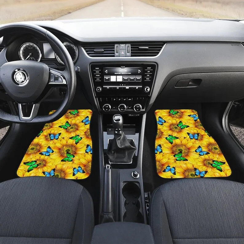 Sunflower Butterfly Front And Back Car Mats, Flower Car Floor Mats Set, Custom Full Car Mat Set, New Car Floor Accessories
Sunflower Butterfly Front And Back Car Mats, Flower Car Floor Mats Set, Custom Full Car Mat Set, New Car Floor Accessories