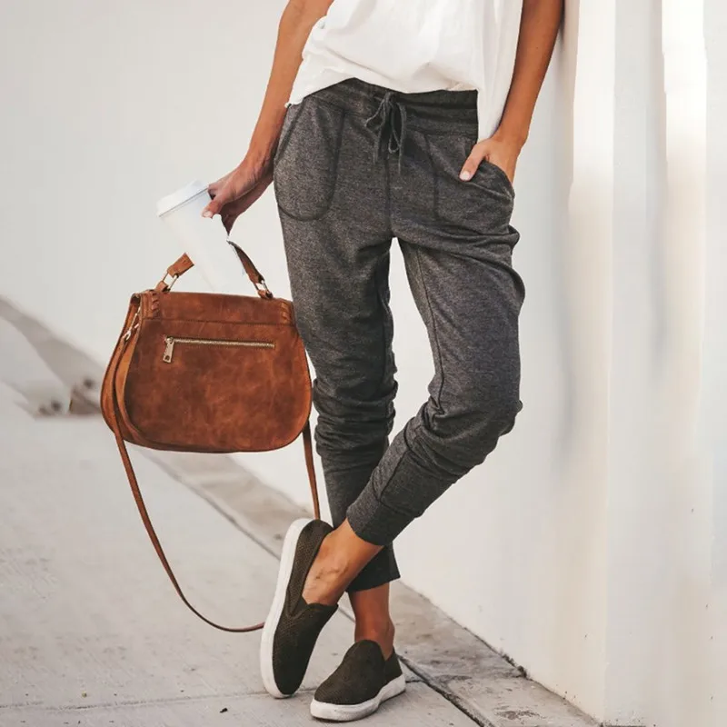 Women Casual Loose Pants Women Casual Pencil Pants Drawstring Elastic Waist Pants Summer Women Trousers With Pockets
Women Casual Loose Pants Women Casual Pencil Pants Drawstring Elastic Waist Pants Summer Women Trousers With Pockets