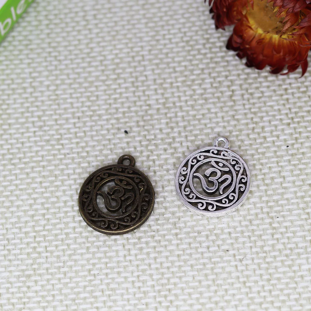 10pcs/Lot Hollow Carved Circle Om Symbol Charms Filigree Yoga Pendant for Jewelry Making DIY Bracelets Necklace Earrings 22x19mm
10pcs/Lot Hollow Carved Circle Om Symbol Charms Filigree Yoga Pendant for Jewelry Making DIY Bracelets Necklace Earrings 22x19mm