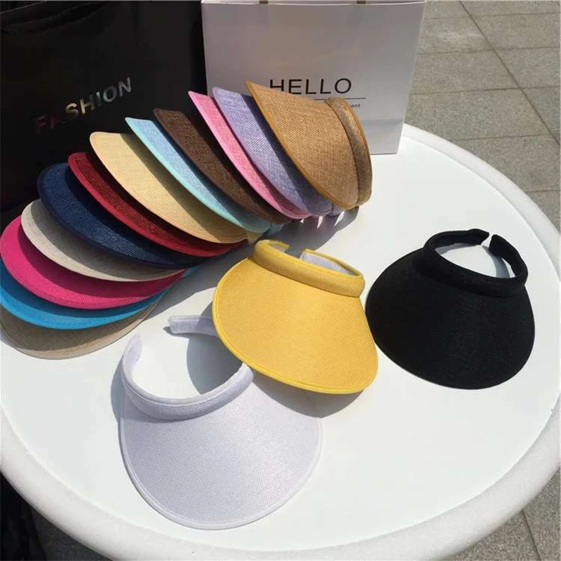 New 1PC Summer Women's Casual Sun Visor Caps Straw Hats Adult Beach Top Hats girls baseball caps Summer Hat Outdoor
New 1PC Summer Women's Casual Sun Visor Caps Straw Hats Adult Beach Top Hats girls baseball caps Summer Hat Outdoor