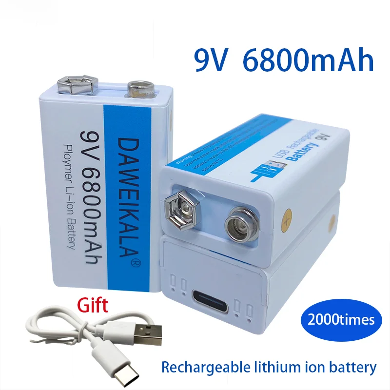 Rechargeable lithium ion battery, 9 V 6800mAh, used for multimeter, microphone, toy, remote control, KTV, USB, lithium
Rechargeable lithium ion battery, 9 V 6800mAh, used for multimeter, microphone, toy, remote control, KTV, USB, lithium