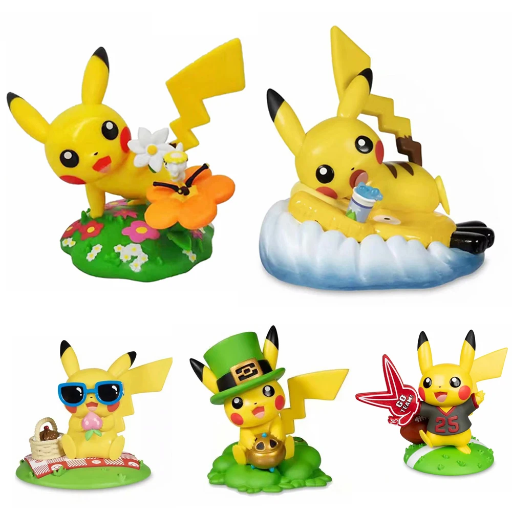 Pokemon Cosplay Pikachu Action Figures Game Summer Curiosity Sweet Lucky Day Pikachu Collection Statue Anime Figurine Model Toys
Pokemon Cosplay Pikachu Action Figures Game Summer Curiosity Sweet Lucky Day Pikachu Collection Statue Anime Figurine Model Toys