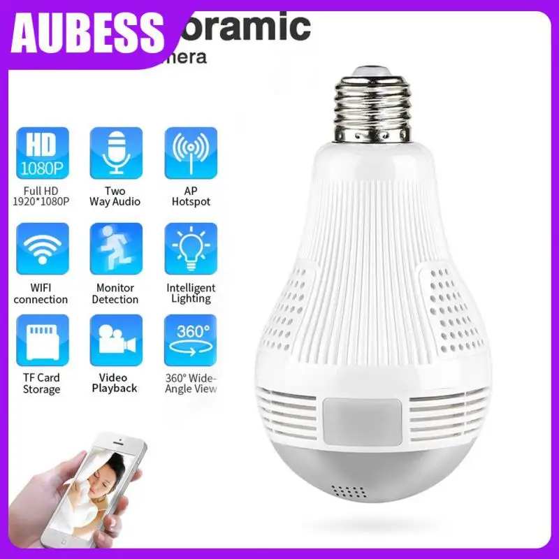 Two-way Bulb Camera Wifi Bulb Camera Wireless Camera 960p Fisheye 360 Panoramic Wifi Surveillance Camera Lighting Remote Monitor
Two-way Bulb Camera Wifi Bulb Camera Wireless Camera 960p Fisheye 360 Panoramic Wifi Surveillance Camera Lighting Remote Monitor
