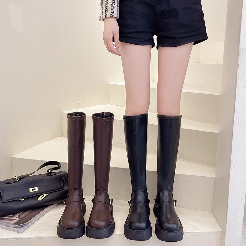 Женские осенние сапоги, женская обувь на Плоском Каблуке, Роскошные Дизайнерские Сапоги выше колена на молнии с круглым носком, в стиле «Лол...
Женские осенние сапоги, женская обувь на Плоском Каблуке, Роскошные Дизайнерские Сапоги выше колена на молнии с круглым носком, в стиле «Лол...