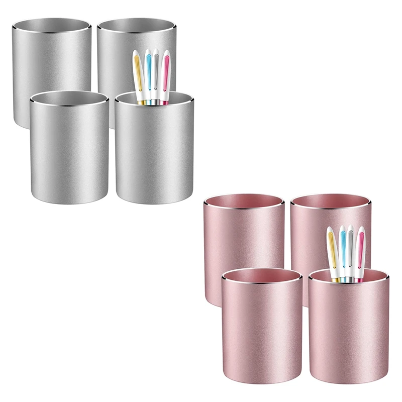 4 Pack Pen Holder For Pencil Cup With Non Slip Silicone Padding Round Desktop Organizer 4 X 3.15 X 3.15 Inch
4 Pack Pen Holder For Pencil Cup With Non Slip Silicone Padding Round Desktop Organizer 4 X 3.15 X 3.15 Inch