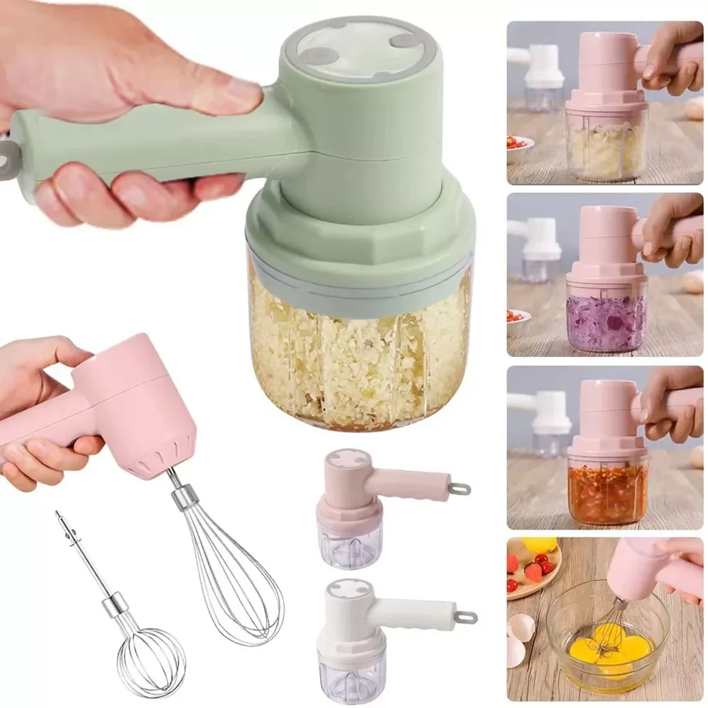 3 In 1 Electric Blender Garlic Chopper Crusher Automatic Egg Whisk Milk Cream Beater USB Rechargeable Kitchen Food Mixer Masher
3 In 1 Electric Blender Garlic Chopper Crusher Automatic Egg Whisk Milk Cream Beater USB Rechargeable Kitchen Food Mixer Masher