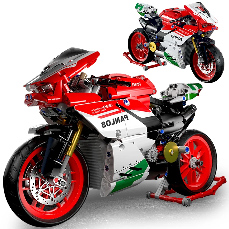 Red Racing Motorcycle Set DIY Assembley Brick Technical Expert Ideas Car Building Blocks Construction Toys for Boys Adult Gifts
Red Racing Motorcycle Set DIY Assembley Brick Technical Expert Ideas Car Building Blocks Construction Toys for Boys Adult Gifts