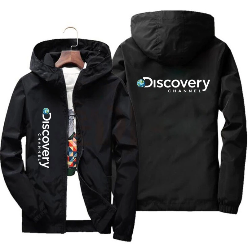 Ветрозащитная куртка на молнии Discovery Channel, мужские и женские толстовки, Солнцезащитная одежда, спортивная повседневная куртка с длинным рукавом и капюшоном, тонкие Топы 
Ветрозащитная куртка на молнии Discovery Channel, мужские и женские толстовки, Солнцезащитная одежда, спортивная повседневная куртка с длинным рукавом и капюшоном, тонкие Топы