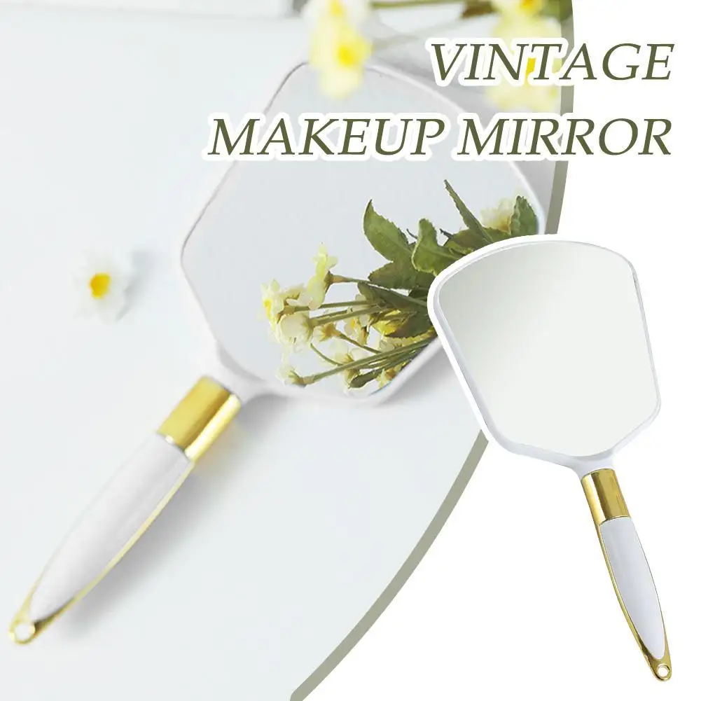 Vintage Handheld Makeup Mirror with Handle Hand Vanity Irregular Salon Dressing Table Compact Mirror for Dentist Home Cosmetics
Vintage Handheld Makeup Mirror with Handle Hand Vanity Irregular Salon Dressing Table Compact Mirror for Dentist Home Cosmetics
