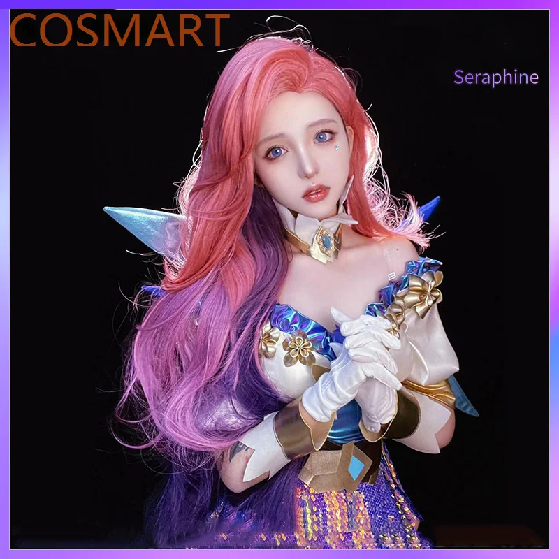 Костюм для косплея COSMART из игры LOL Singer Seraphine, блестящее Оригинальное сексуальное платье Seraphine, одежда для косплея
Костюм для косплея COSMART из игры LOL Singer Seraphine, блестящее Оригинальное сексуальное платье Seraphine, одежда для косплея