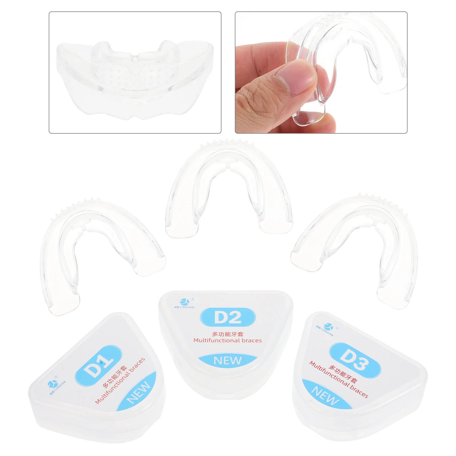 3 Sets Brace Underbite Teeth Retainer Invisible Guard Anti-Grinding Brace for Adult Night Children Home
3 Sets Brace Underbite Teeth Retainer Invisible Guard Anti-Grinding Brace for Adult Night Children Home