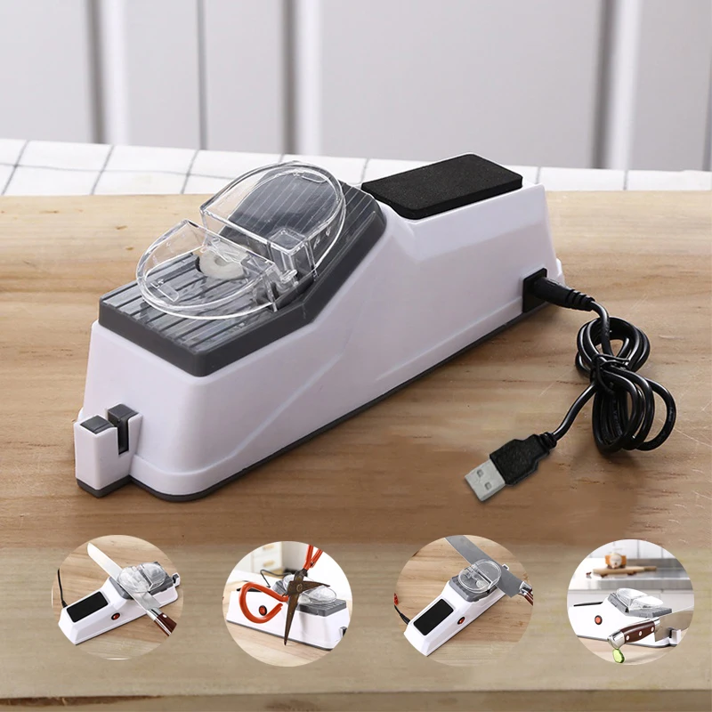 Electric Knife Sharpener Mini USB Charging Multifunctional Household Fast Sharpening Artifact Stone Grinder Knives Kitchen Tools
Electric Knife Sharpener Mini USB Charging Multifunctional Household Fast Sharpening Artifact Stone Grinder Knives Kitchen Tools