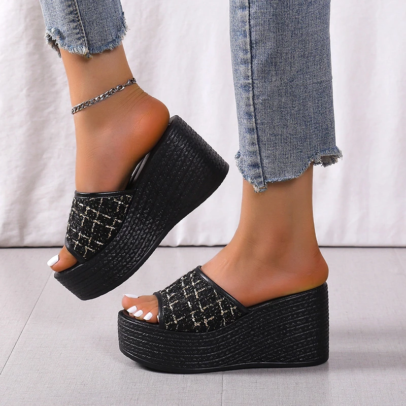 2023 Summer New Women's High-heeled Slippers Sexy Luxury Sweet Bow Platform Shoes Ladies Fashion Wedges Sandals Zapatos De Mujer
2023 Summer New Women's High-heeled Slippers Sexy Luxury Sweet Bow Platform Shoes Ladies Fashion Wedges Sandals Zapatos De Mujer