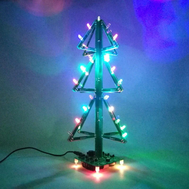 DIY Music Christmas Tree Soldering Flashing LED 3D Xmas Tree Electronic Training Practice Project Assembly Set for Students
DIY Music Christmas Tree Soldering Flashing LED 3D Xmas Tree Electronic Training Practice Project Assembly Set for Students