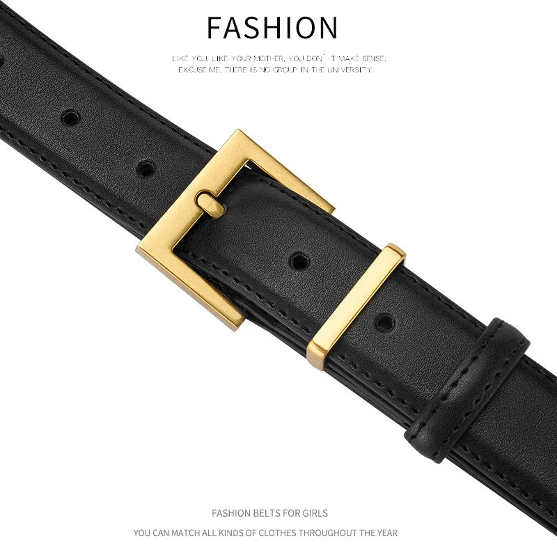 New Women's Belt Needle Buckle Designer Black Luxury Belt Cowhide Versatile Simple Jeans Suit Casual Pants Decorative Belt
New Women's Belt Needle Buckle Designer Black Luxury Belt Cowhide Versatile Simple Jeans Suit Casual Pants Decorative Belt