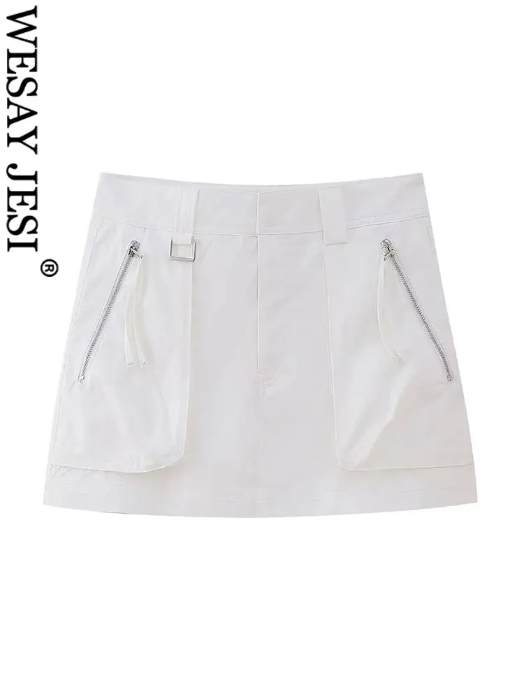 WESAY JESI TRAF Women's Summer Fashion High Waist Symmetric Zip Pocket Workwear Miniskirt Solid Color Simple Knit Pant Skirt
WESAY JESI TRAF Women's Summer Fashion High Waist Symmetric Zip Pocket Workwear Miniskirt Solid Color Simple Knit Pant Skirt