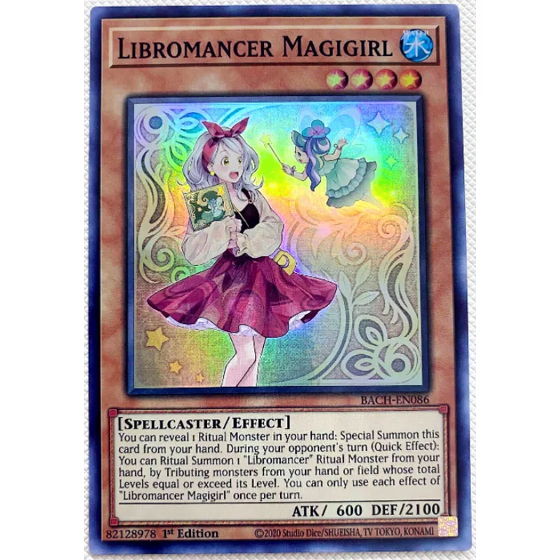 TAKARA TOMY Yu-Gi-Oh Card BACH-EN086 SR Libromancer Magigirl English Version Hobby Collection Card
TAKARA TOMY Yu-Gi-Oh Card BACH-EN086 SR Libromancer Magigirl English Version Hobby Collection Card