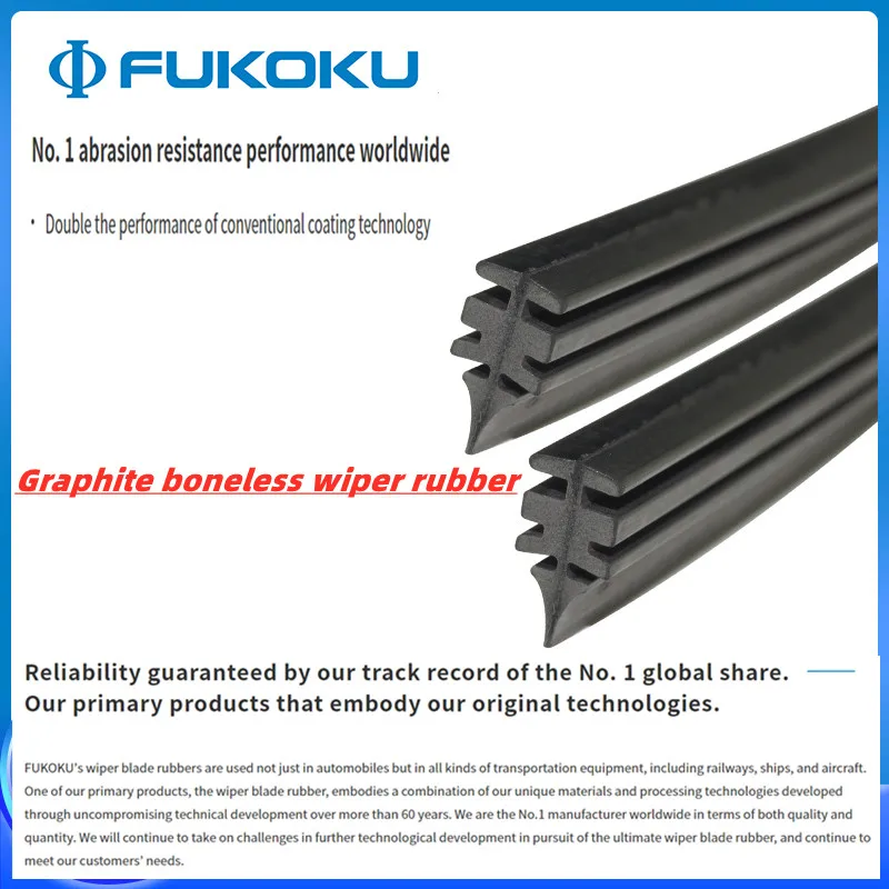 FUKOKU Boneless Wiper Rubber of Japan is applicable to Bosch and other original boneless wipers with a width of 6MM
FUKOKU Boneless Wiper Rubber of Japan is applicable to Bosch and other original boneless wipers with a width of 6MM