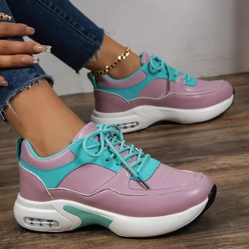 2023 Spring Autumn Platform Sneakers Womens Air Cushion Leather Lace Up Casual Running Ladies Vulcanized Shoes Zapatillas Mujer
2023 Spring Autumn Platform Sneakers Womens Air Cushion Leather Lace Up Casual Running Ladies Vulcanized Shoes Zapatillas Mujer