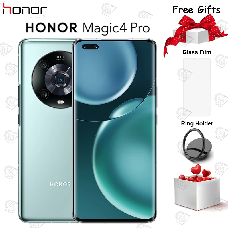 Оригинальный Смартфон HONOR Magic 4 Pro экран 6 81 дюйма 120 Гц Snapdragon 8 Gen Android 12 быстрая