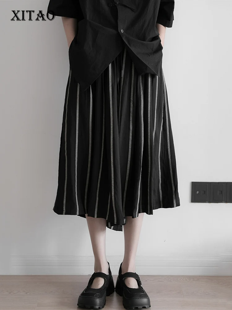 XITAO Wide Leg Pants Fashion Striped Casual Calf-length Pants Summer New Loose Women Simplicity Temperament All-match WMD6511
XITAO Wide Leg Pants Fashion Striped Casual Calf-length Pants Summer New Loose Women Simplicity Temperament All-match WMD6511